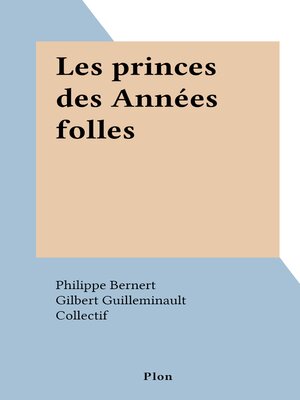 cover image of Les princes des Années folles